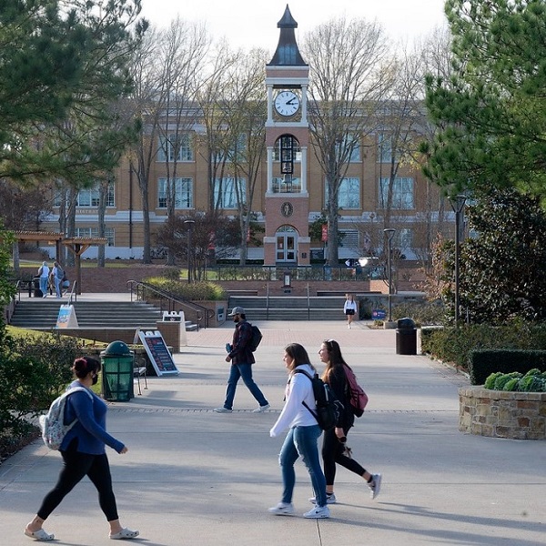 campus image with clock